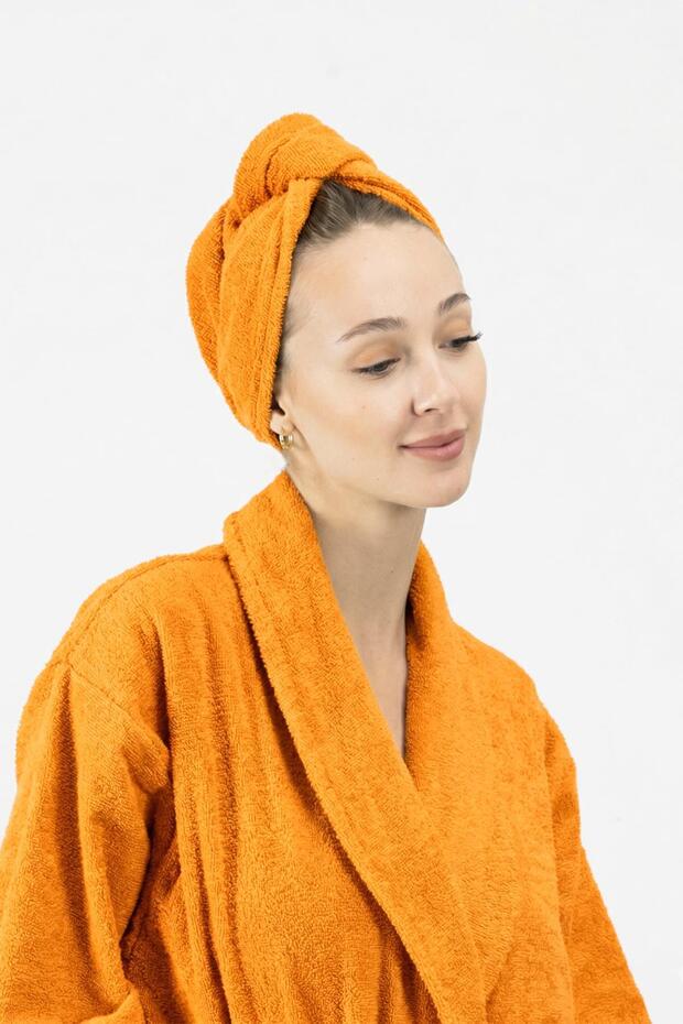قبعة تجفيف الشعر من القطن بنسبة 100% بأزرار من CottonVerse