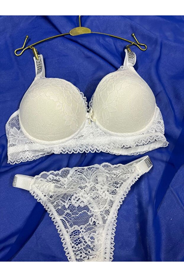 White Rubber Stone-Set Empty Supportless Sundyen Set - 6