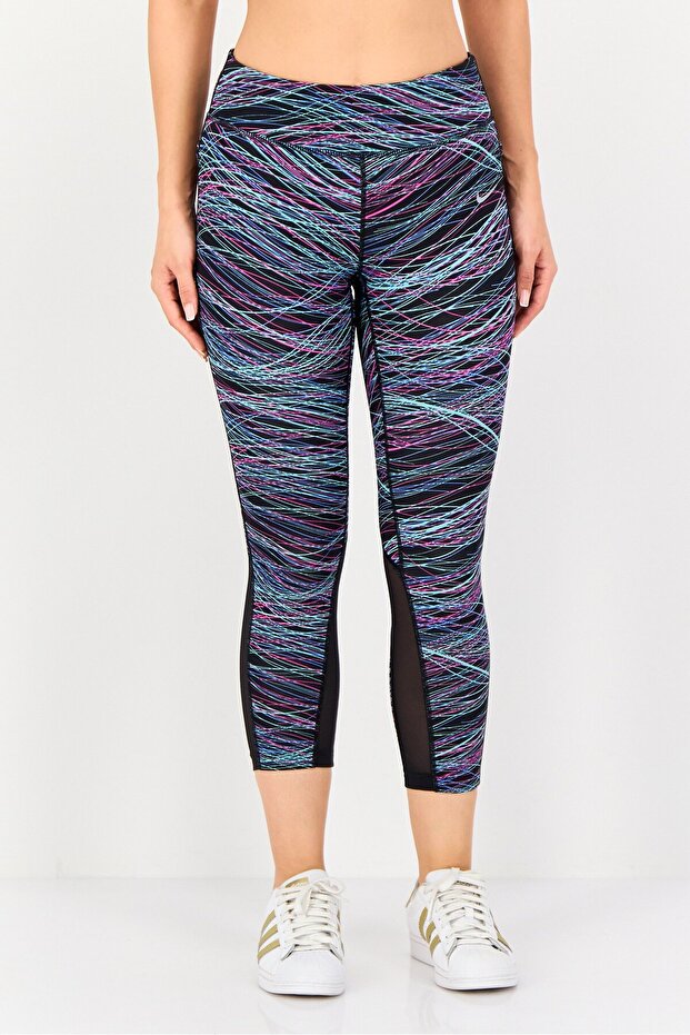 Women Sportswear Fit Drawstring Running Leggings, Multicolor