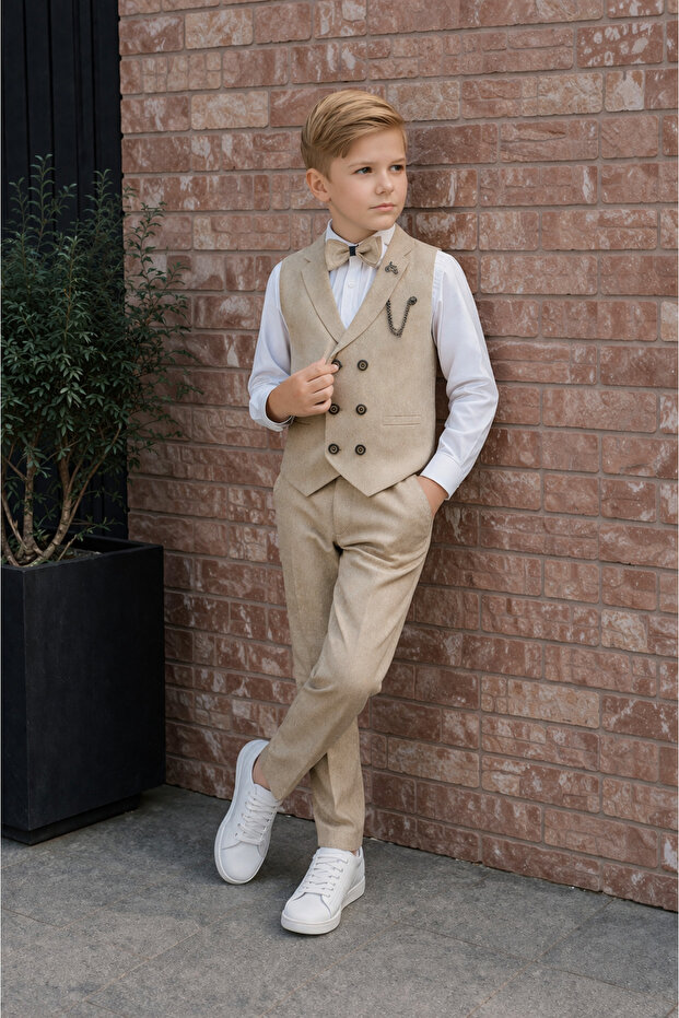 Vest Suit with Shirt and Bow Tie Set Ages 5-14 Venice