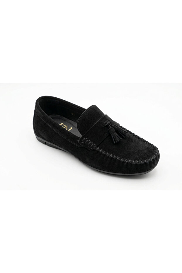 Gr0177 Genuine Suede Leather Inside Linen Daily Use Saddler Rok Model Men's Shoes