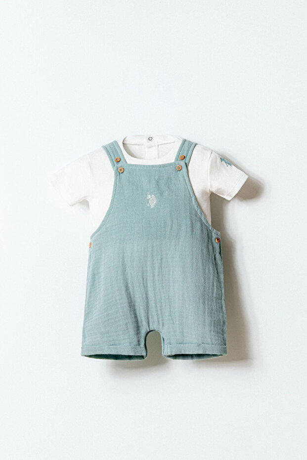 Baby Boy Green Shorts Set
