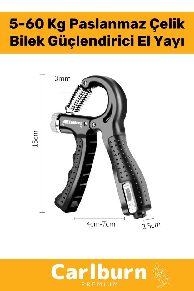 Special Production Countered Hand Spring Wrist Muscle Strengthener Adjustable Hand Spring 5-60 Kg Wrist Strengthener