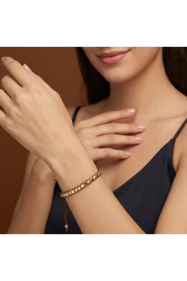 Theory Knot Bracelet 6 I Handmade Gold I Handmade Rope Bracelet I Adjustable I Women's I Minimal
