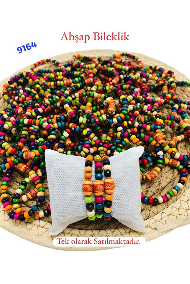 9164 Ahşap Tekli Bileklik