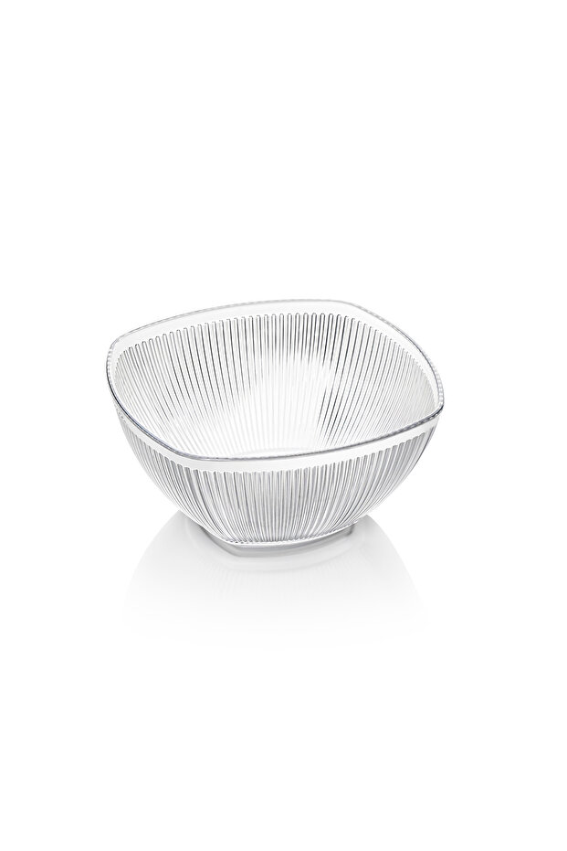 Baroque Square Salad Bowl Small Transparent