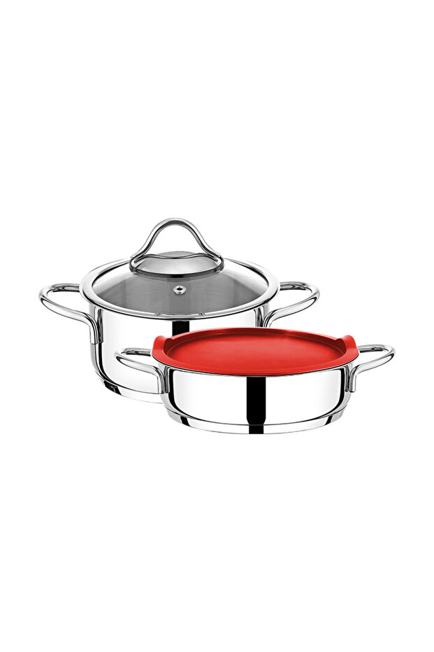 Cooking-Sakla 4 Piece Pot and Sauce Set 16 Cm