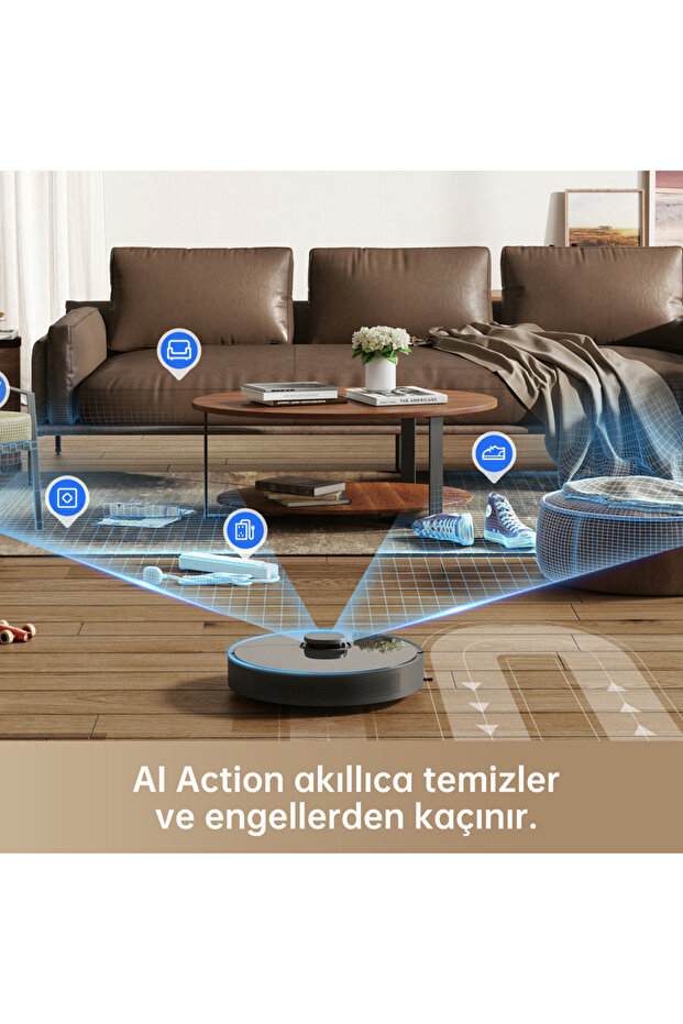 D10s Plus Robot Süpürge Siyah, 5.000Pa Emiş Gücü - 4