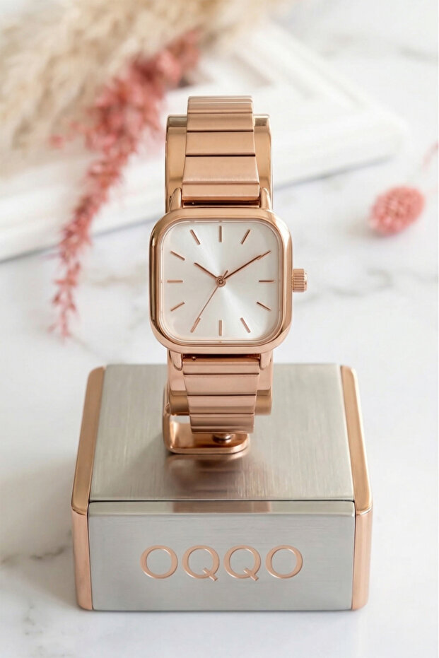 Hemera Silver Dial Rose Metal Women's Wristwatch
