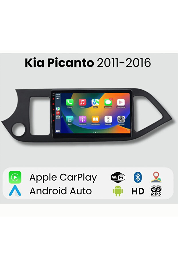 Kia Picanto android screen model 2011 -2016 carplay android auto reverse camera - 2