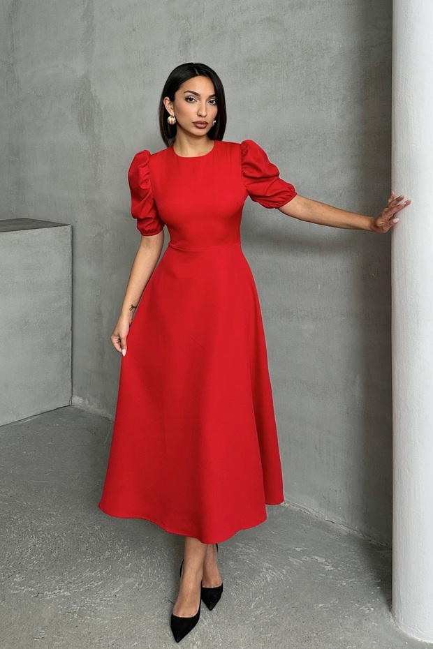 Women's Red Watermelon Sleeve Dress