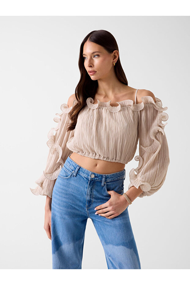 Chiffon ruffle top