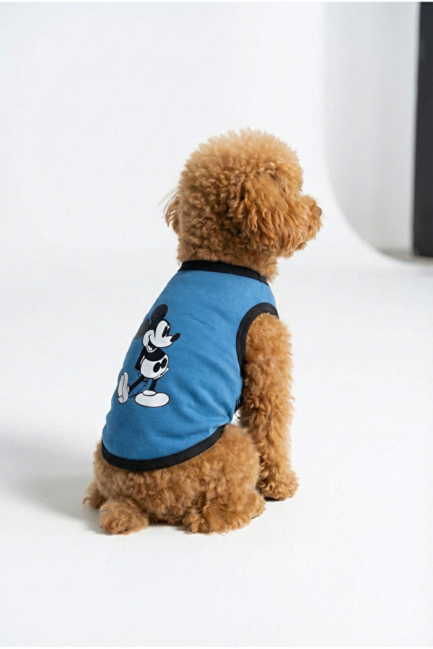 Fleece Dog And Cat Outfit - Size M - Blue Mickey Mouse