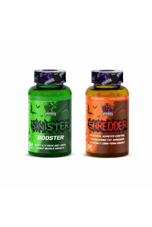 Grimlabs Shreder Burner + Sinister Tribulus Booster 60 Capsules Set