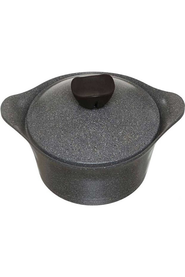 ,Aeni,Cooking Pot,18cm,Cover With Knob Steam Vent,Nonstick Marble coating,Gray Marble color