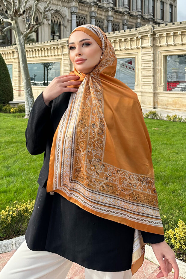 Tile Dream Voile Silk Shawl 10101
