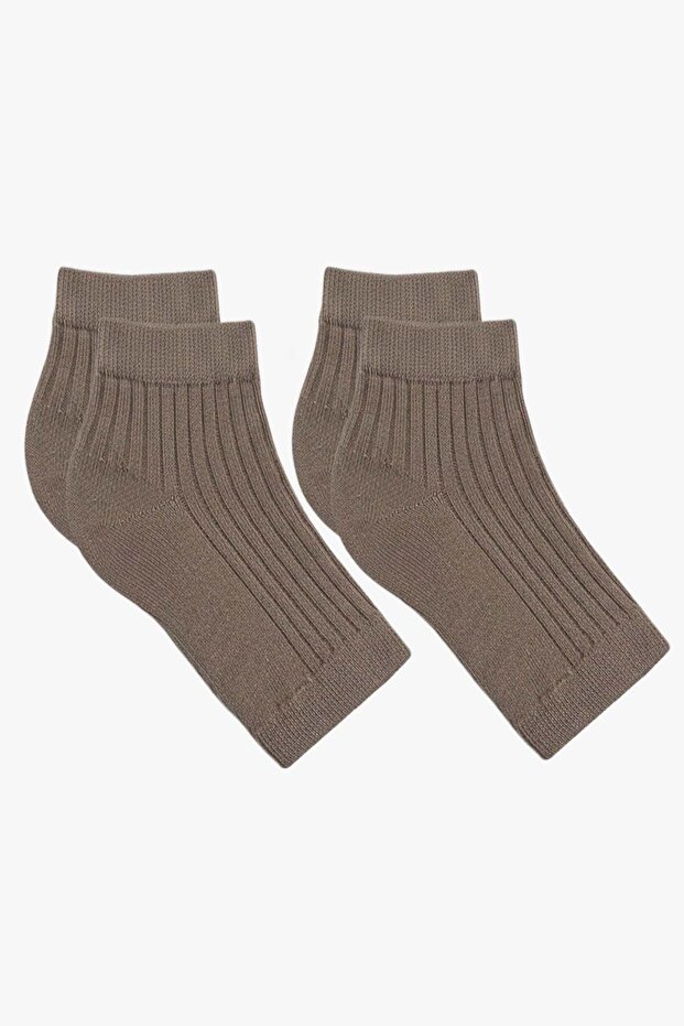 2 Pairs of Ribbed Toeless Women's Socks