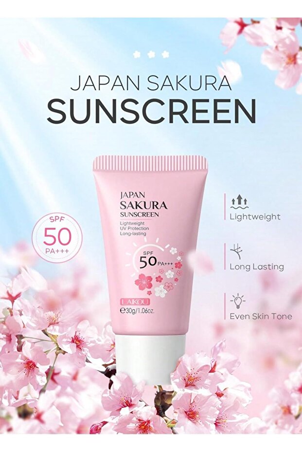 Japan Sakura Brightening Sunscreen Lotion 30g, SPF50 PA+++