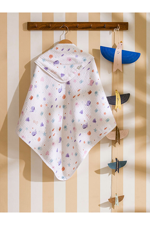 Lcw Home Ma Bella Mixed Printed Baby Bath Towel