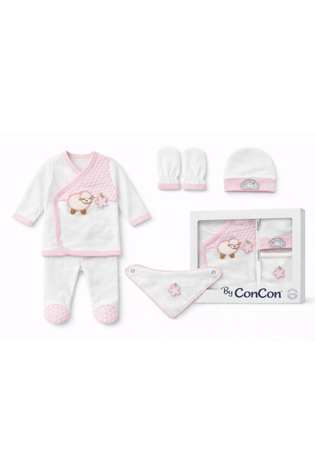 5-Piece Newborn Hospital Release Set, 100% Cotton, Gift Boxed