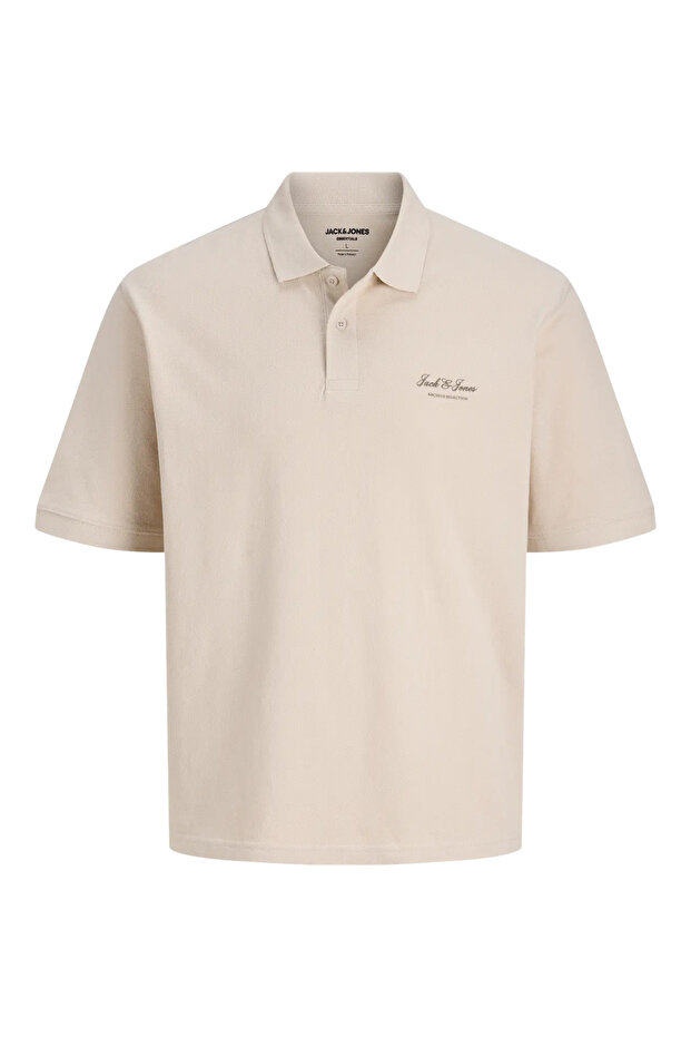 Jjearchıve Graphic Polo Ss Ln Men's T-Shirt 12288877 Moonbeam