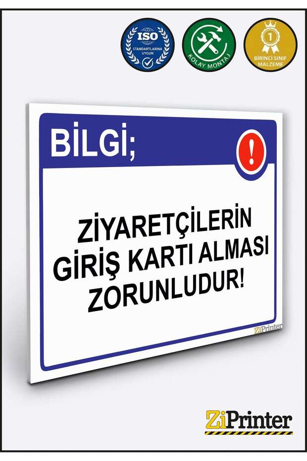 Information; Visitors Are Required to Receive an Admission Ticket! Isg Warning Sign Dekota 25X35 cm