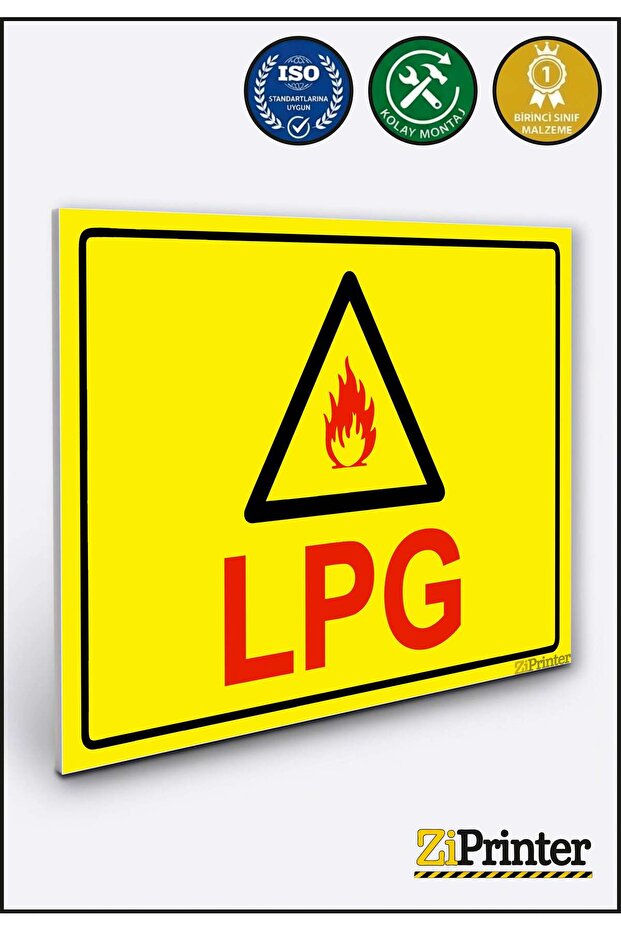 لافتة تحذير LPG isg ديكوتا 35x50 سم