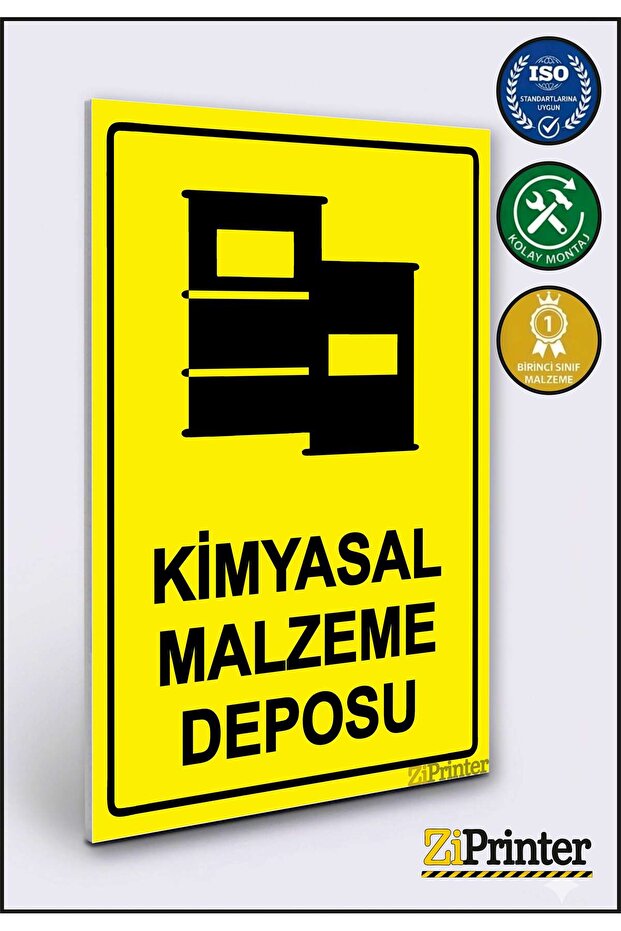 Chemical Material Warehouse Isg Warning Sign Dekota 70X100 cm