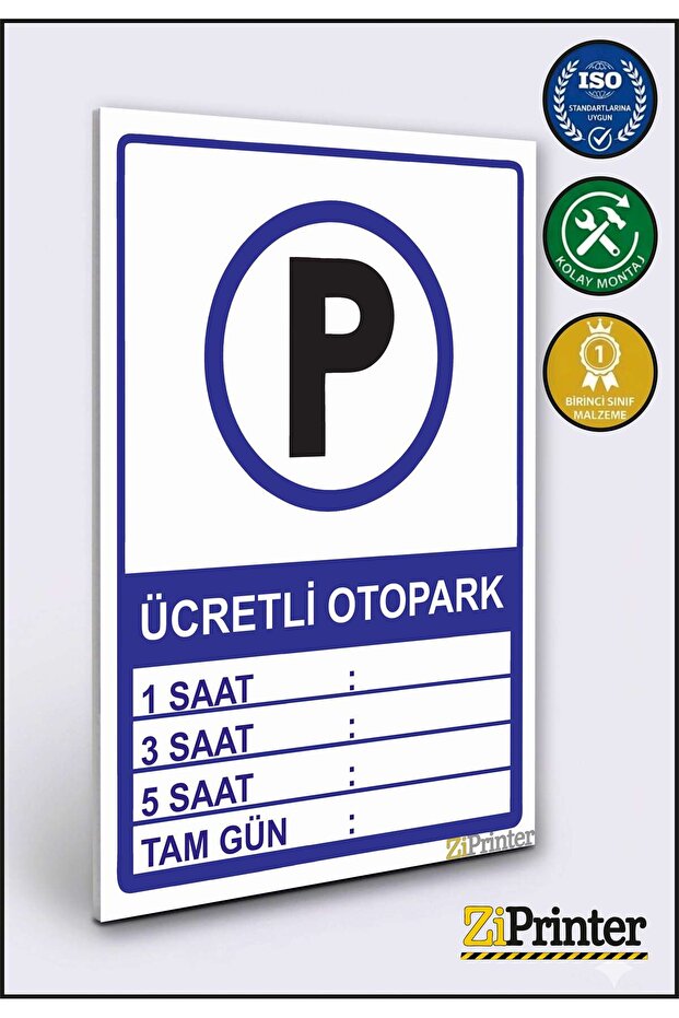 Payable Parking Isg Warning Sign Dekota 70X100 cm