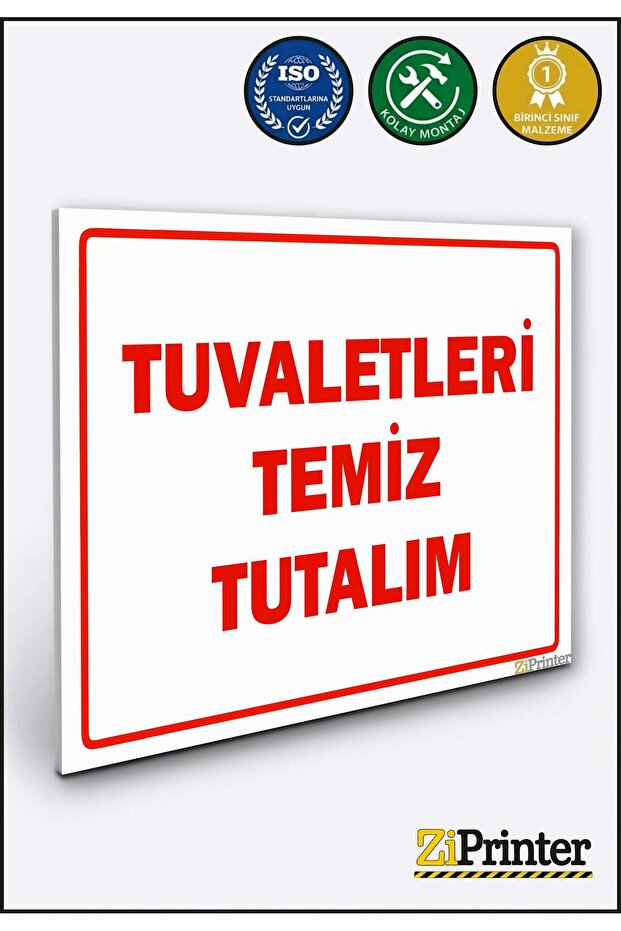 Let's Keep the Toilets Clean Isg Warning Sign Dekota 70X100 cm