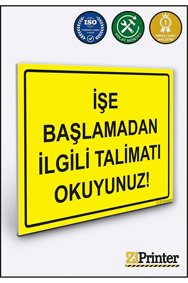 Read the Instructions before Starting the Job! Isg Warning Sign Dekota 35X50 cm