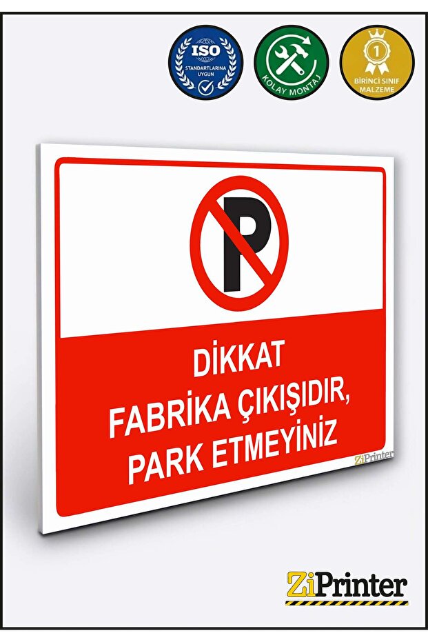 Attention: Factory Outlet, Do Not Park Isg Warning Sign Dekota 70X100 cm
