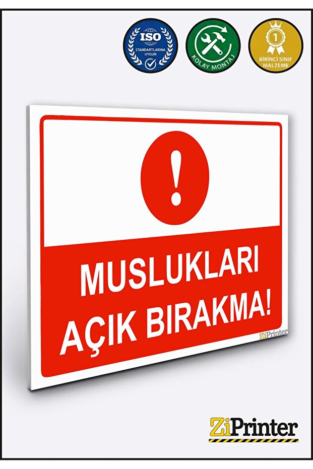 Warning Sign: Leave the Faucets Open Isg Dekota 25X35 cm