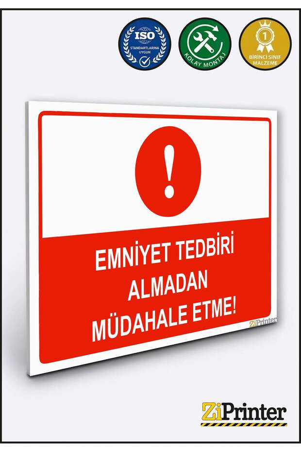 لافتة تحذير للتعامل مع الوضعيات الطارئة دون اتخاذ إجراءات أمانية ديكوتا 35x50 سم