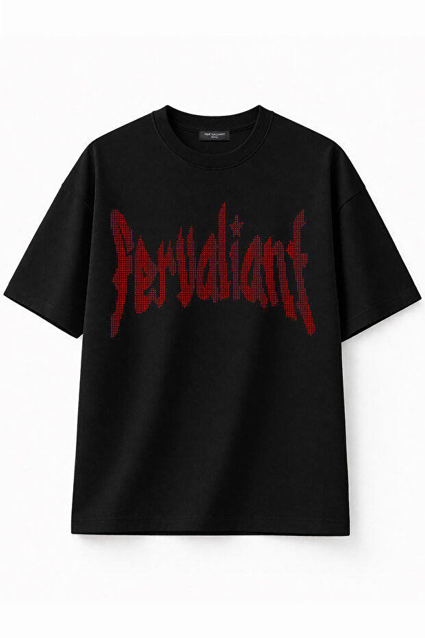 Unisex Star Rhinestone Stone Printed Oversize Premium Cotton T-Shirt