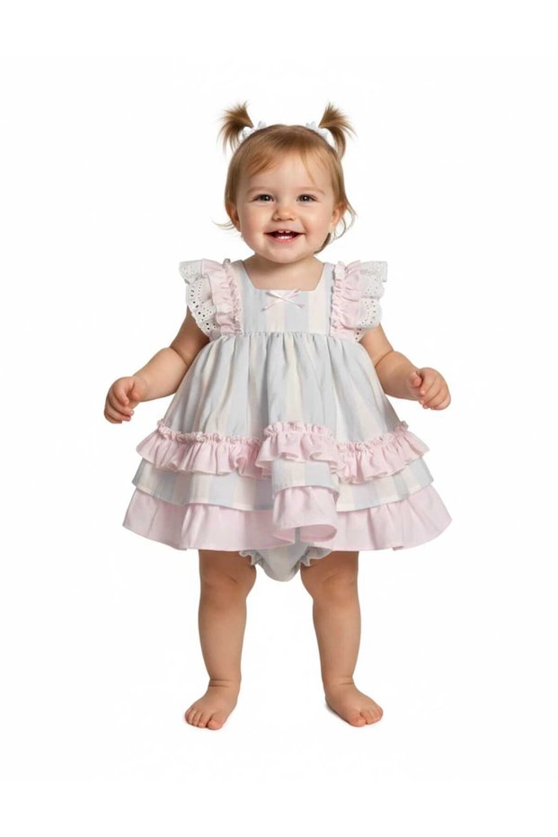 Cotton Candy Princess Baby Girl Dress with Shorts
