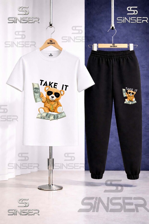 Children's Ayicik Take It Syh Printed T-Shirt Tracksuit Set