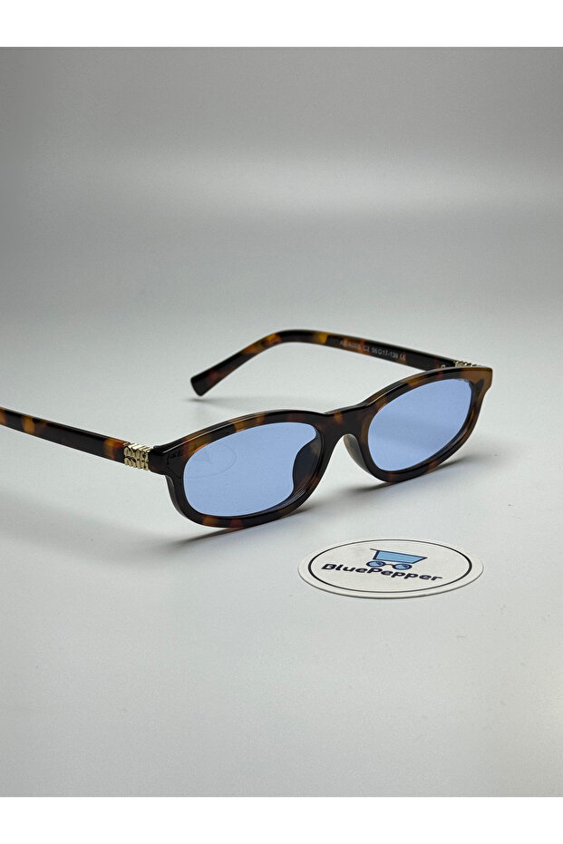 Miux V7 Sunglasses Leopard Frame Blue Glass Color 50 Ekartman