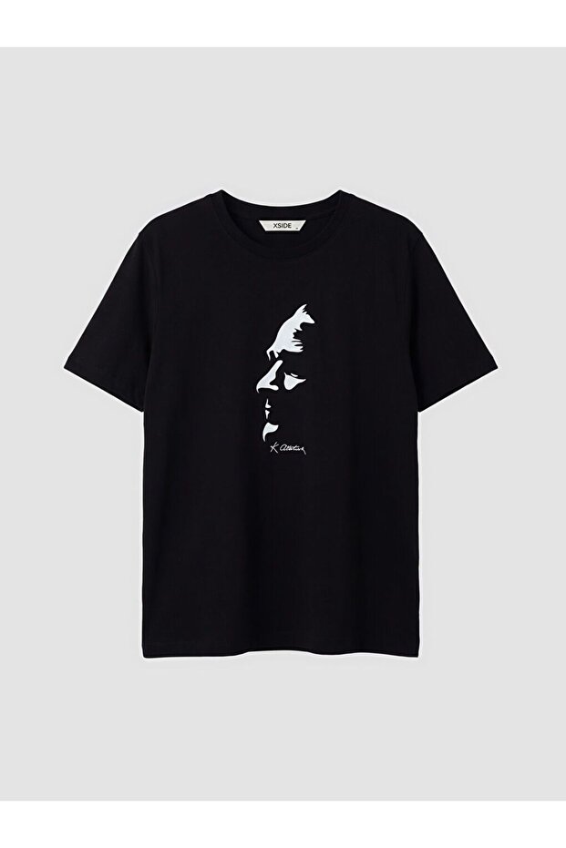 Xside Crew Neck Ataturk Printed Men's T-Shirt