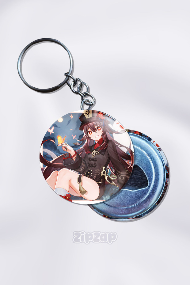 Hu Tao Genshin Impact Bag Ornament Keychain Charm (1 Pc)