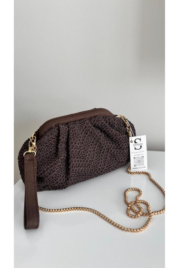 Women's Knitted Model Clutch Bag