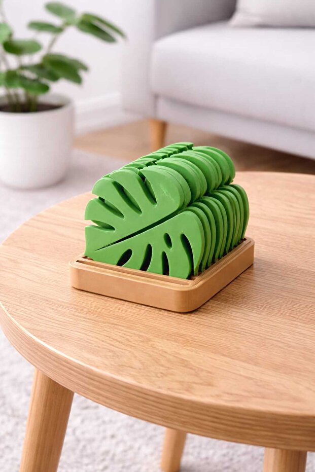 3D Printing Mostera Leaf Coaster Set - 1