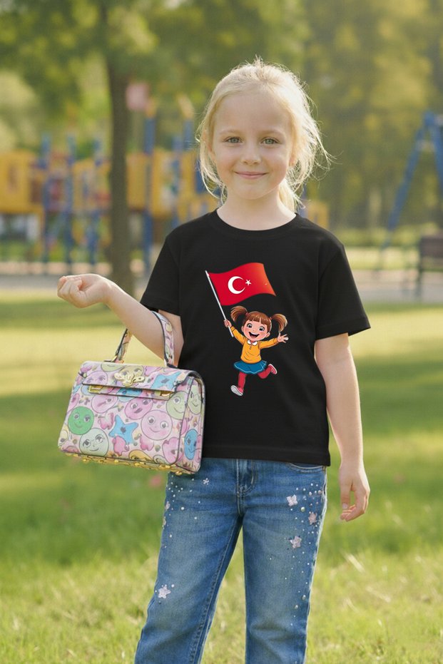 23 April Children's T-Shirt Unisex (Girls - Boys) 100% Cotton Printed Comfortable Fit Daily Eid T-Shirt