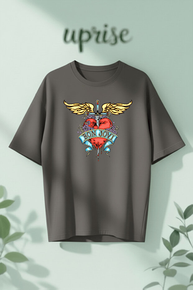 Bon Jovi Printed Cotton Oversize T-Shirt