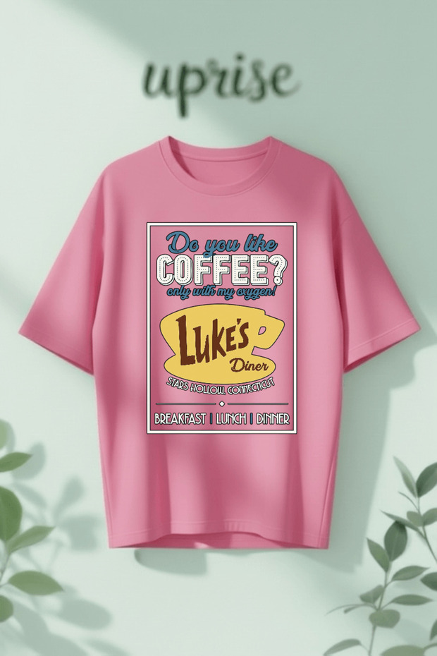 Gilmore Girls Lukes Diner Printed Cotton Oversize T-Shirt
