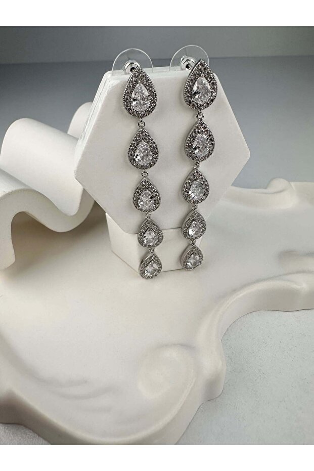 Vip Series Diamond Patterned Stone Earrings