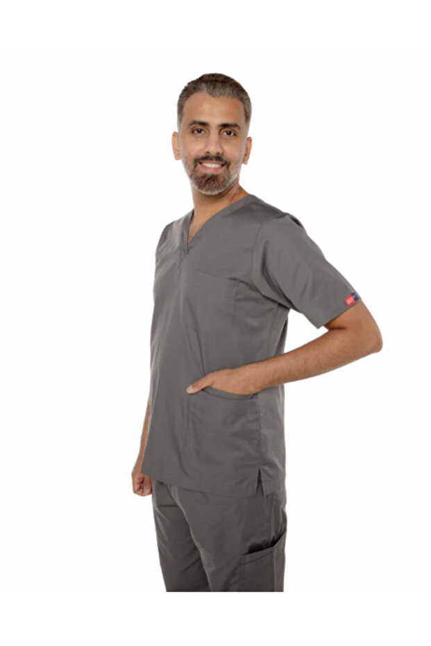 زي طبي سكراب إزاري المميز رمادي رجالي