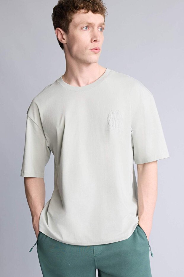 100% Cotton Boxy Fit Printed T-Shirt G4836Ax26Sm