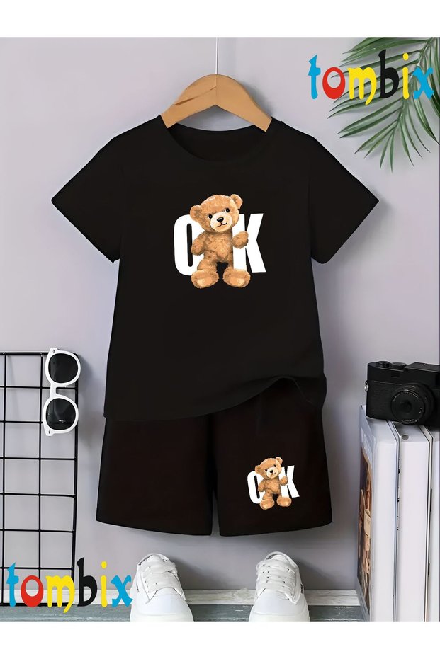 Okayi Printed T-Shirt Shorts Summer Children's Set