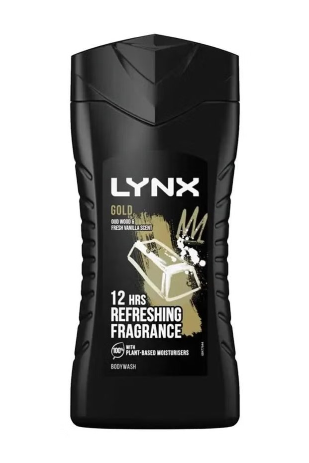12H Refreshing Fragrance Gold Oud Wood & Vanilla Body wash, 225ml